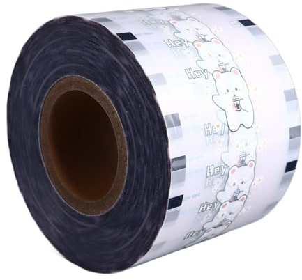 HOHXFYP Película Selladora de Tazas, Película Selladora de Tazas de 943 Pies 90-95 mm para PP y Vasos de Papel, Película de Sellado de Tapa Té con Leche Boba Burbujas Espesa para Bebidas,