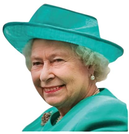 Husoiuy Königin Elizabeth Aufkleber | Queen Autofenster Aufkleber | Lustige Auto Fensterfolie | wasserdichte Königin Von England Autoaufkleber - Personalisierte Autoaufkleber Dekoration