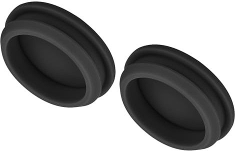 QUARKZMAN 2 Stück Silikonstopfen Silikon Lochstopfen, 40.6 mm Montagedurchmesser Schmale Nutbreite 5 mm Rund Gummistopfen Blindstopfen Abdeckstopfen für Küchen Bulkheads Schwarz