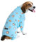 Spark Paws Hundepyjama, ultraweich und 4-Wege-Stretch, Erholungsanzug nach Operation, Schlafanzug Onesie für Kleine, Mittlere und Große Hunde - Breakfast Blue - 2XL