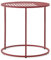 KG7HQRP Mesa auxiliar de metal rojo, pequeña mesa de centro redonda, mesita de noche, cocina, dormitorio, oficina, tamaño opcional (tamaño: 40 x 40 x 45 cm) (OneColor, 40 x 40 x 35 cm)