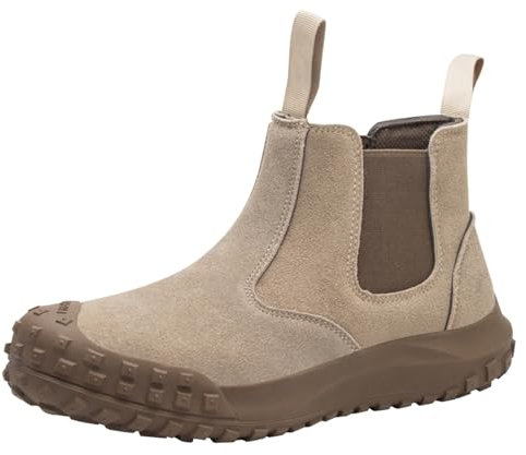 Botas de seguridad para hombre, antideslizantes, resistentes a pinchazos, suela de acero, cómodas botas de trabajo, construcción, puntera de acero industrial, repelente al agua y al aceite, zapatos de