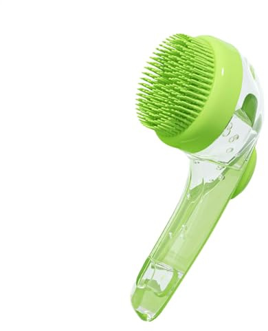 Wusideday Spazzola per il Lavaggio del Cane con Dispenser di Sapone, Spazzola da Bagno in Silicone Morbido