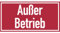 Dreifke® Hinweisschild, Außer Betrieb, 100 x 200 mm, Magnet - 200x100x0.6 mm Magnetfolie | 1 Stk