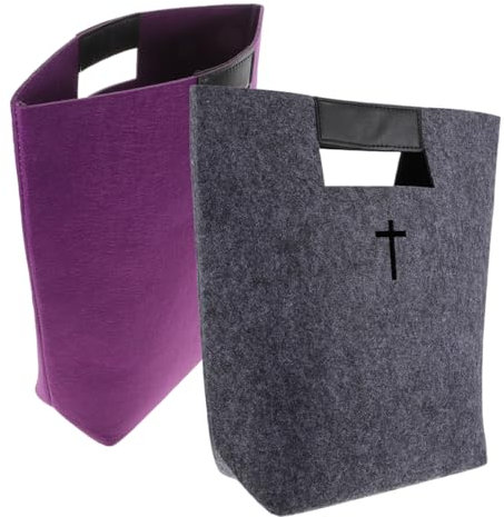 SEWOART 2St Handtasche aus Filz büchertasche school bag bibeltasche the tote bag unhängetasche Einkaufstasche aus Filz Tasche für die Bibel Kirchentasche kirchlicher Studienbeutel gefühlt