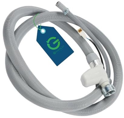 G GRIMALDI Tubo Flessibile Ingresso Carico Acqua Lavastoviglie con Acquastop 180 cm, Compatibile con Lava stoviglie REX, AEG, Zoppas, Zanussi, Electrolux