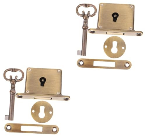 HOMSFOU 2sätze Antike Massivem Messing Einfache Installation Für Schränke Und Briefkästen Und Dekorative Lösung Für Möbelstücke