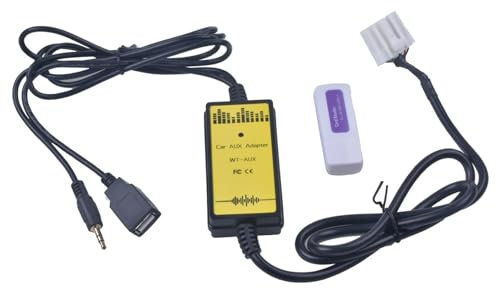 FDWPJYO Auto USB Adapter MP3 Audio Interface SD AUX USB Datenkabel CD Wechsler Für Mazda 5 6 2005 2006 2007 2008 2009 MPV RX8