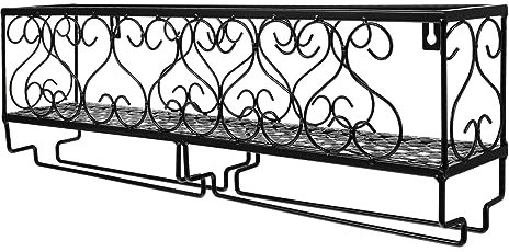 UTHCLO 1pezzi Portabottiglie Da Parete Per Vino Organizer in Supporto Da Appendere