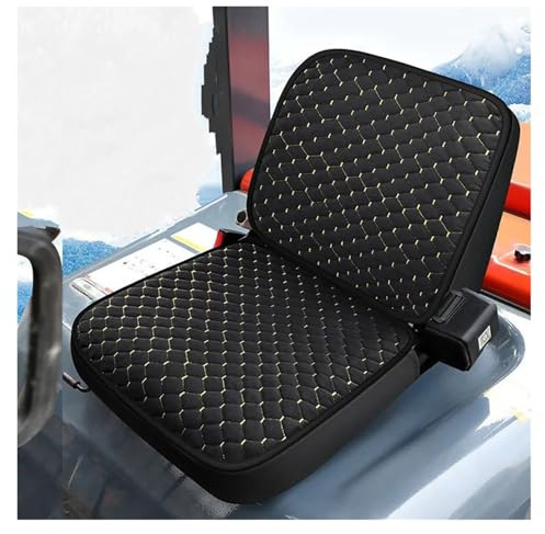 DECORN Punxdda Autschonbezüge Sitzbezug Für Bagger Gabelstapler Baufahrzeuge Landwirtschaftliche Fahrzeuge Universell Einsetzbar Warme Sitzmatte Aus Kurzem Plüsch(Style B - Black)