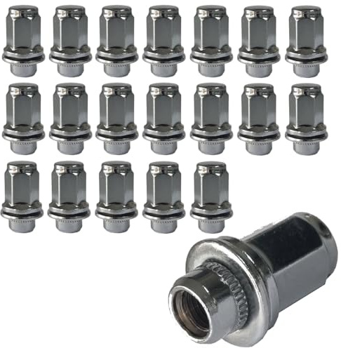 TRACER 20x Radmuttern M12x1.5 Flachbund 47mm | Schlüsselweite 21mm kompatibel mit Toyota 4 Runner IV 4 Runner IV 4x4 4 Runner V 4 Ru