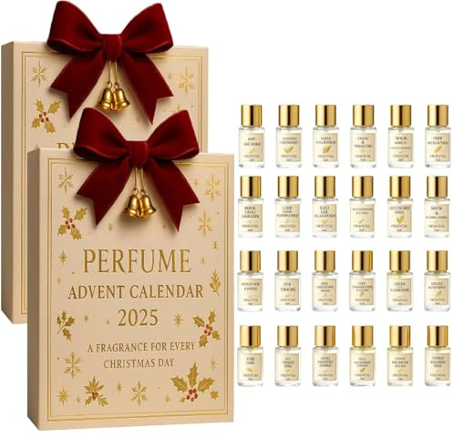 Parfum Adventskalender 2025 Frauen, 24 Tage Designer-Düfte für Frauen & Männer, Urlaubs-Countdown-Geschenkset, Parfüm in Reisegröße, Urlaubs-Countdown-Kalender (1Set (48PCS))