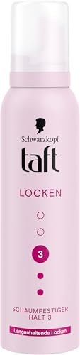 Taft Schaumfestiger Locken Haltegrad 3 (150 ml), Locken Mousse | Haarschaum für definierte Locken voller Sprungkraft, Haarstyling für langanhaltenden Halt & Anti-Frizz-Effekt, ohne verkleben