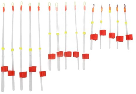 Adfaga Premium-EIS-Angelrutenspitzen, 15-teiliges Set, langlebiges ABS-Material, flexibel, leicht, tragbar, für Winter-Eisangeln in Seen, Teichen, Flüssen und Ozeanen, 7 cm, 10 cm,
