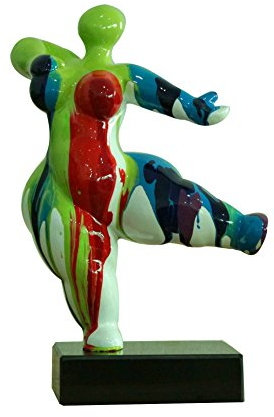 Statue Damen Figur Tänzerin Dekoration Rot Mehrfarbig Style Pop Art – Artikel Modernes Design