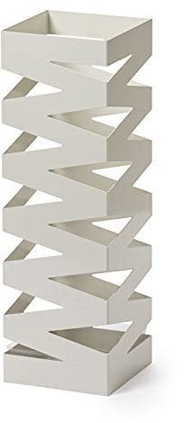 Mango Steam Square Tall 50.8 cm Umbrella Holder (Zig-Zag White)