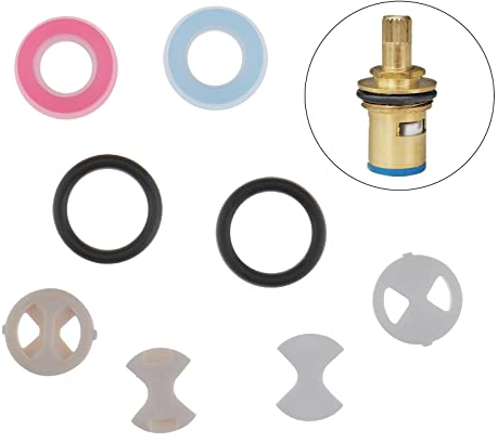 8stk Keramik Scheibe Silicon Washer Einsatz drehen Ersatzsatz für 1/2 Ventil Wasserhahn
