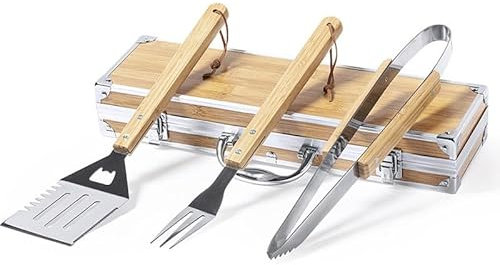 Regalo Personalizado: Set de Barbacoa Grabado con el Texto Que tú Quieras