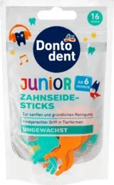 DONTODENT Zahnseide-Sticks Junior, 16 Stück