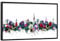 artboxONE Poster mit schwarzem Rahmen 30x20 cm Hamburg Städte Hamburg City Skyline floral - Bild Vintage
