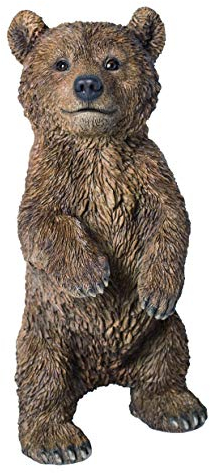 M.E.G Karten & Geschenke Vivid Arts – Echte Lebenshalte, stehendes Bärenjunges, Dekoration für Haus oder Garten (XRL-BEAR-C)