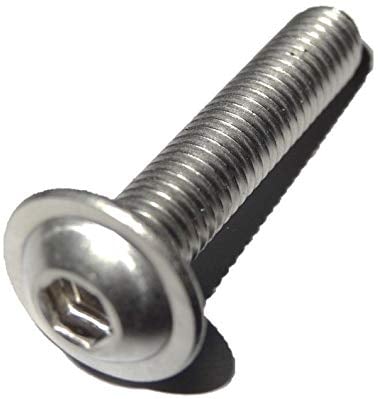 25 Stück Linsenkopf Schrauben mit Flansch M6x25 mm - ISO 7380/2 - A2 Edelstahl - Innensechskant - V2A – Linsenflanschkopfschrauben (25, M6x25 mm)