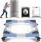 Bingopaw Appliance Wheels Adjustable Fridge Freezer Trolley, Movable Washing Machine Base(250KG Load)