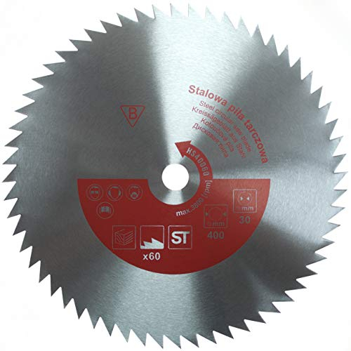 Kreissägeblatt aus Stahl Ø 400 mm Dedra Stahlkreissäge für Holz 400x30 60 Zähnezahl HS40060