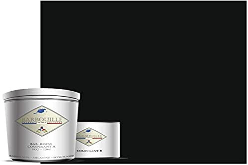 Vernice/resina epossidica opaca bicomponente BARBOUILLE - Per piastrelle, terracotta, laminato, PVC - 1kg - Nero Malefic