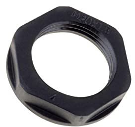 2X KMK-PA RAL9005 M25 Mutter M25 Polyamid 32mm schwarz -40-100°C Gewinde: metris