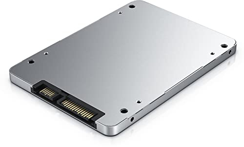 CSL - Festplattengehäuse SSD 8,89cm (2,5'') mSATA zu SATA Adapter Gehäuse | Festplatten-Gehäuse - Konverter Adapter - bis zu 6 Gbit/s - 7mm - Silber - Aluminium