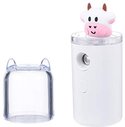 HEALLILY Nano Gesichts Mister Tier Mini Gesichts Dampfer Handliche Nebel Sprayer Feuchtigkeitsspendende Feuchtigkeitsspendende für Hautpflege Tiefe Reinigung Make- Up Weiß