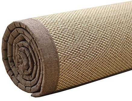 YUJIANHUAA Tapis en Bambou,Fibres Naturelles,Tapis Sol Résistant l'usure Tissé Main Japonais,Antidérapant Sol Tapis,Intérieur Accueil Salon Chambre Zone Tapis,Personnalisable (70x120cm)