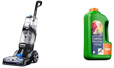 Vax 1-1-142257 Platinum Smartwash Carpet Cleaner, Charcoal/Blue & 1-9-137771 Ultra Plus Carpet Cleaning Solution, 1.5L
