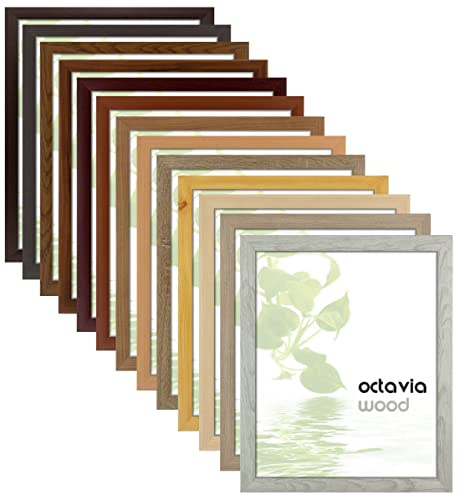 myposterframe Bilderrahmen 28 x 36 cm Octavia Nussbaum dunkel mit Kunstglas klar