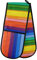 Pen Wood Stripes Rainbow Color Pattern Double Oven Mitt Gloves Extra Long Potholder High Heat Resistant for Baking Cooking Baking Grilling Handling Hots Pans 35x7