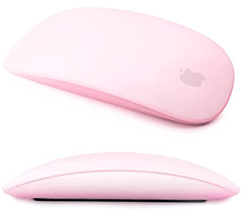 Custodia in silicone per Apple Magic Mouse 1 e 2, a prova di goccia, antipolvere, copertura ultra sottile (rosa)
