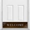 Deck the Door Decor | Door Kick Plate - Magnetic for Steel Doors - Johnson's Welcome Design - UV Printed Faux Satin Metal Finish - Multiple Colors & Sizes (6 x 30, Faux Satin Oil Rubbed Bronze)