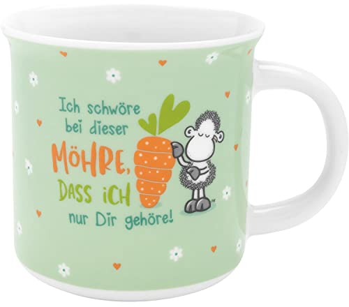 Sheepworld Tasse mit Motiv Möhre | Kaffeetasse, New Bone China, 35 cl | Geschenk Ostern, Freunde, Geburtstag | 48032