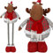 SPRINGOS Rentier höhenverstellbar 55-95 cm groß Teleskopbeine Weihnachtsfigur