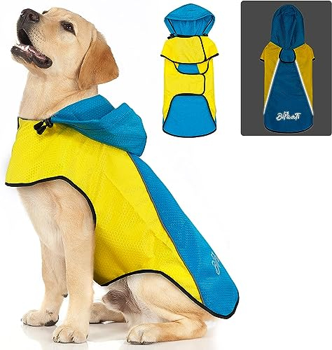Regenjacke Hund DQGHQME Hunderegenmantel, Regenmantel Hund Wasserdicht, Einstellbare Regencape Hund, Reflektierender Wasserdichter Hundemantel Ultraleicht für Große Mittlere Kleine Haustier Hund (XL)