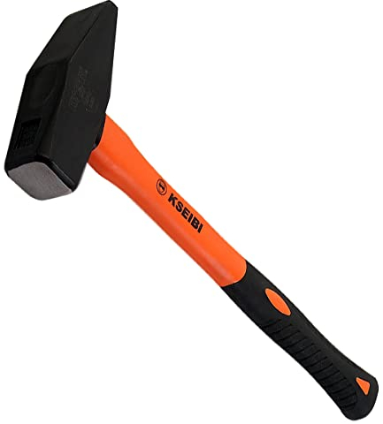 KSEIBI 271480 Machinist Engineers Hammer, Forged Steel Cross Peen Sheet Metal Hammer, Blacksmith Forging Tools (Anti-Slip Handle, 4.40 lb / 2000 grams)