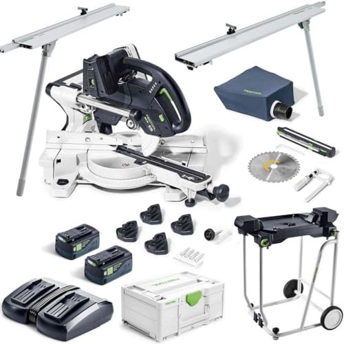Festool - Sierra ingletadora radial inalámbrica kapex ksc 60 eb 5,0 i-ug-set 577666 - festool