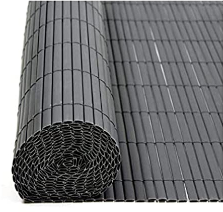 PROREGAL Premium Sichtschutzmatte | PVC- Sichtschutzmatte | Gartensichtschutz für Garten und Balkon aus Weide | Höhe 2 m | Länge 3 m | HxL: 2x3 m | Grau | Sichtschutz, Sichtschutzzaun
