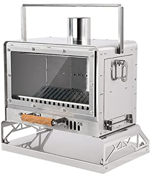 JTYX Réchaud de Tente Poêle à Bois extérieur Portable avec Tuyau de cheminée pour Le Camping d'hiver, la Chasse, la Cuisine, la randonnée, la pêche, la randonnée