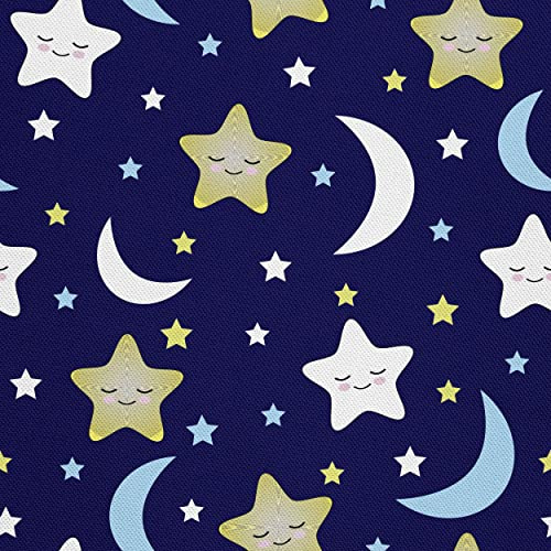 HEKO PANELS Stoff Oxford wasserdicht, Sterne, 1 Meter 155 x 100 cm | Dekostoffe zum Nähen und Handwerken, blickdichte Möbelstoffe, Nähstoffe DIY, als Meterware erhältlich