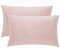 KLULK Coppia Federe 100% Cotone Rosa, 52 X 82 Cm, Set di 2 Cuscino Letto, Chiusura a Busta, Tinta Unita, Made in Italy