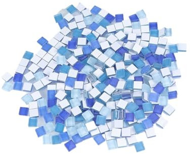 Tesselles mosaique Carrelage mosaïque en verre coloré, brique artisanale, pierre carrée, processus de bricolage, 200g Mosaique verre (Color : Picture 2)