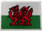 Mini Wales Flag Patch Iron Sew On T Shirt Welsh Football Small Embroidered Badge