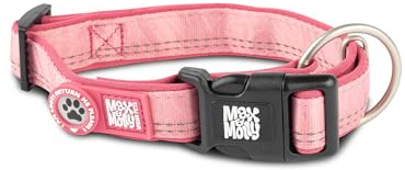 Max & Molly Hundehalsband mit Gotcha! Smart ID Sicherheitsanhänger, Matrix 2.0 Rose/S, Halsband Hund Gepolstert & Reflektierend – Komfort für deinen treuen Begleiter